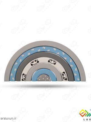 اکسسوری اتاق کودک پازل رنگین کمان چوبی 7 رنگ با طراحی MKT01 - AA