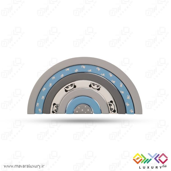 اکسسوری اتاق کودک پازل رنگین کمان چوبی 7 رنگ با طراحی MKT01 - تصویر 6