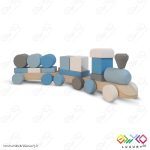 اسباب بازی پازل قطار چوبی مونته سوری با رنگ ساده MKT06 - تصویر 14