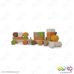 اسباب بازی پازل قطار چوبی مونته سوری با رنگ ساده MKT06 - تصویر 16