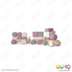 اسباب بازی پازل قطار چوبی مونته سوری با رنگ ساده MKT06 - تصویر 18