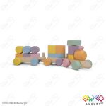 اسباب بازی پازل قطار چوبی مونته سوری با رنگ ساده MKT06 - تصویر 3