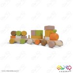 اسباب بازی پازل قطار چوبی مونته سوری با رنگ ساده MKT06 - تصویر 6