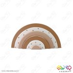 اکسسوری اتاق کودک پازل رنگین کمان چوبی 6 رنگ با طراحی MKT01