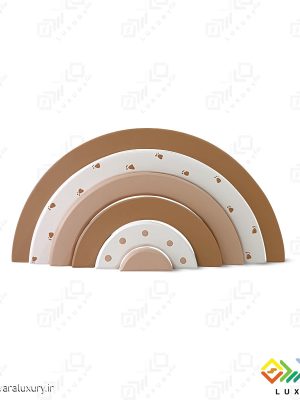 اکسسوری اتاق کودک پازل رنگین کمان چوبی 6 رنگ با طراحی MKT01