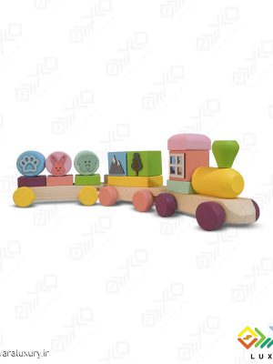 اسباب بازی پازل قطار چوبی مونته سوری با دیزاین MKT06 - A, بزرگ