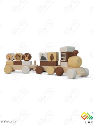 اسباب بازی پازل قطار چوبی مونته سوری با دیزاین MKT06 - B, کوچک