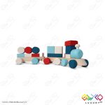اسباب بازی پازل قطار چوبی مونته سوری با رنگ ساده MKT06 - تصویر 4
