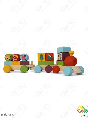 اسباب بازی پازل قطار چوبی مونته سوری با دیزاین MKT06 - E, کوچک