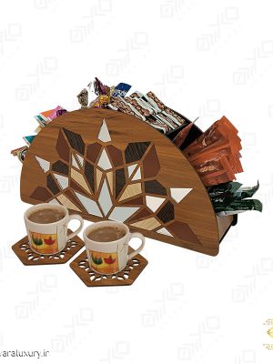 جعبه آجیل خوری لوکس چوبی