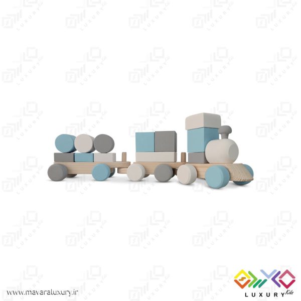 اسباب بازی پازل قطار چوبی مونته سوری با رنگ ساده MKT06 - تصویر 19