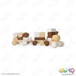 اسباب بازی پازل قطار چوبی مونته سوری با رنگ ساده MKT06 - تصویر 25