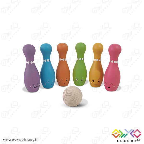 اسباب بازی چوبی ست بولینگ فانتزی MKT04B - تصویر 4