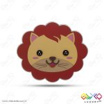 استیکر چوبی اتاق کودک مدل شیر جنگل