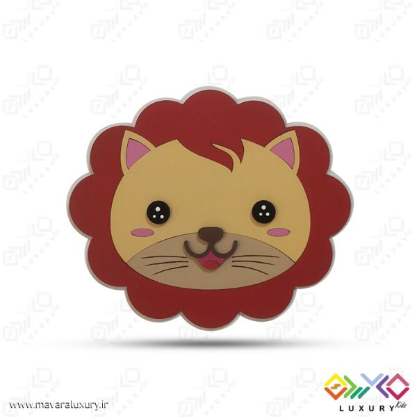 استیکر چوبی اتاق کودک مدل شیر جنگل