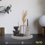 ست سنگی گلدان، جاشمعی، جاعودی طرح پیکره MD052 - تصویر 7