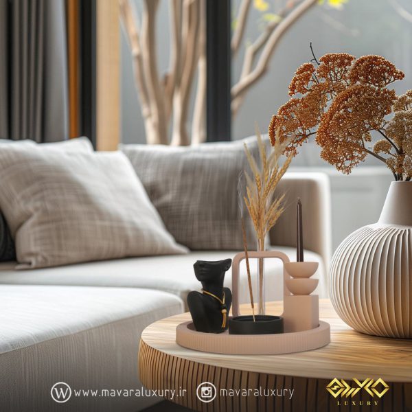 ست سنگی گلدان، جاشمعی، جاعودی طرح پیکره MD052 - تصویر 9