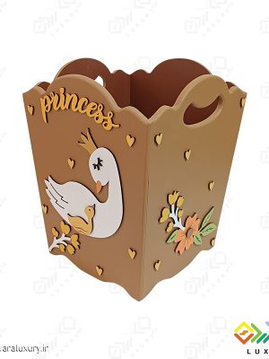 سطل زباله اتاق کودک سری پرنسس طرح قو MKids72