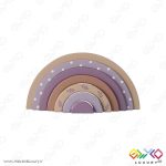 اکسسوری اتاق کودک پازل رنگین کمان چوبی 7 رنگ با طراحی MKT01