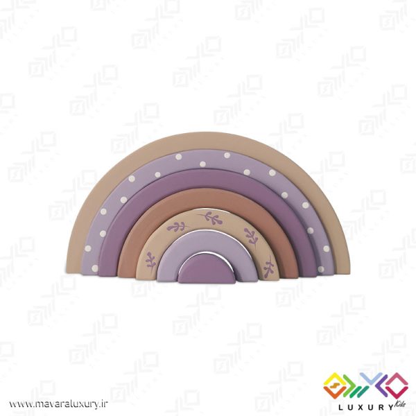 اکسسوری اتاق کودک پازل رنگین کمان چوبی 7 رنگ با طراحی MKT01 - تصویر 1